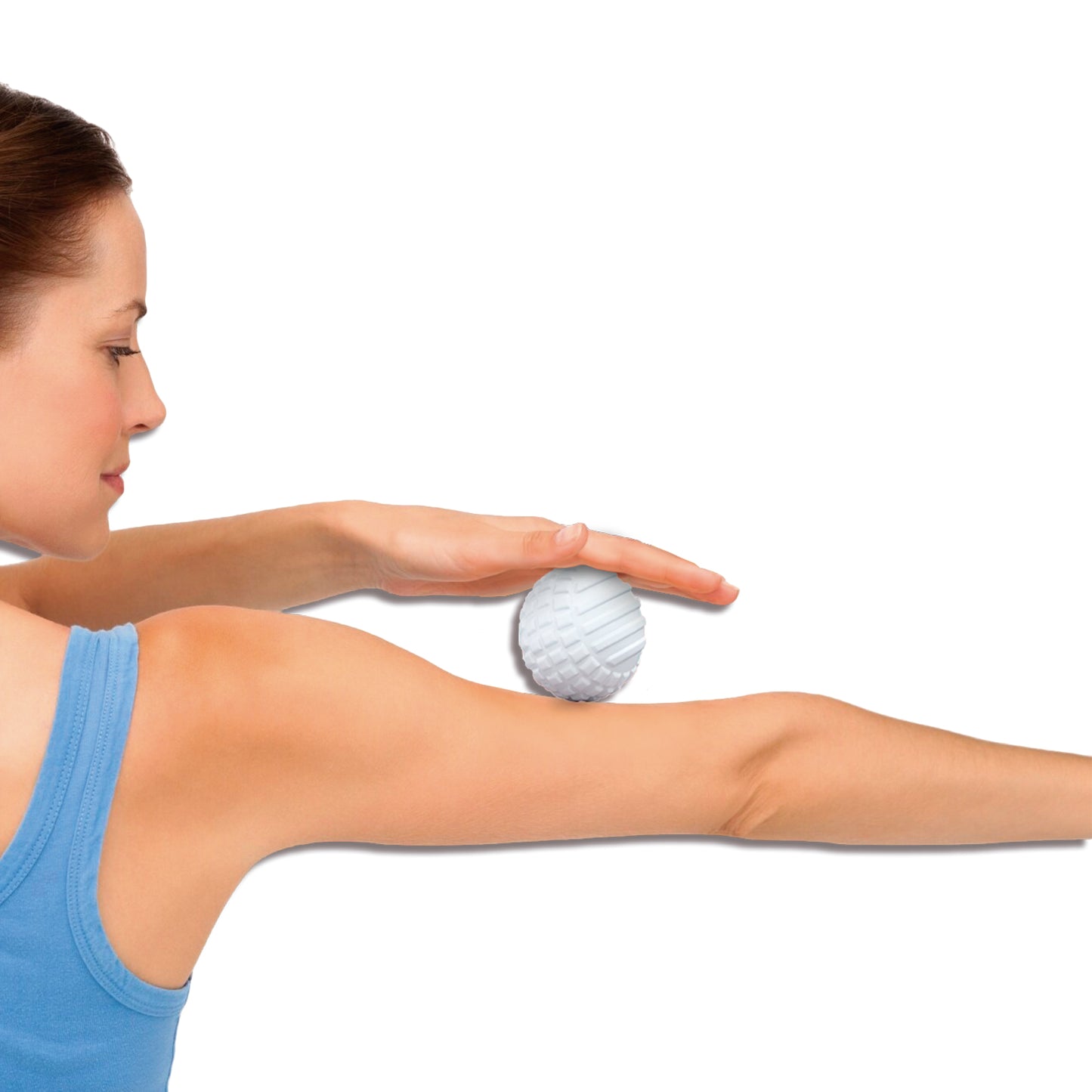 Pelota Blanca Rígida Para Masaje Muscular Go Plus Nódulos