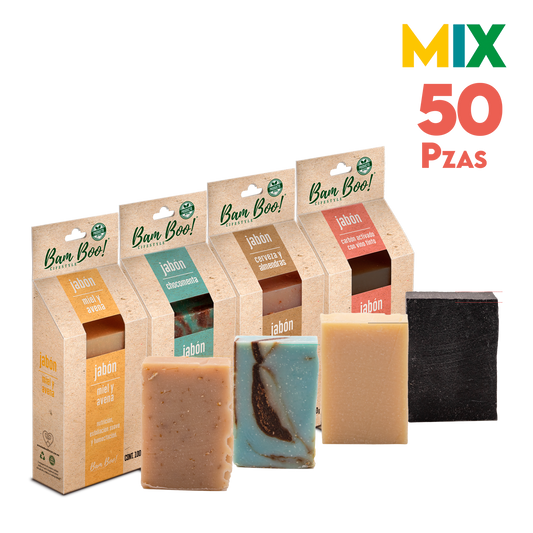 50 Pack Mix Jabones 100 G Mayoreo Bam Boo! Lifestyle