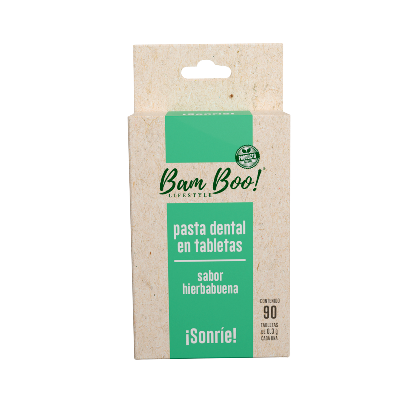 Pasta Dental Sólida de Hierbabuena 90 Tabletas Bam Boo! Lifestyle
