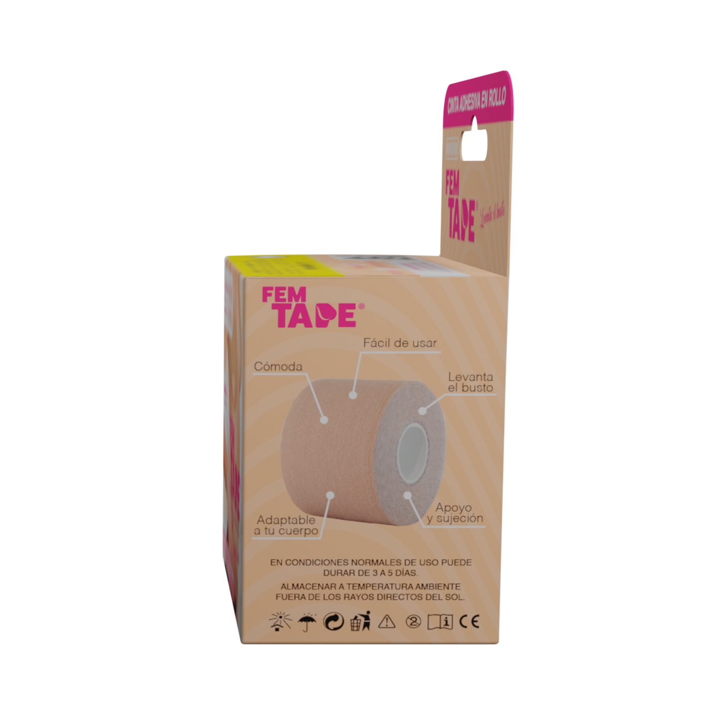 Cinta Adhesiva para Levantamiento de Busto Fem Tape 5 Mts