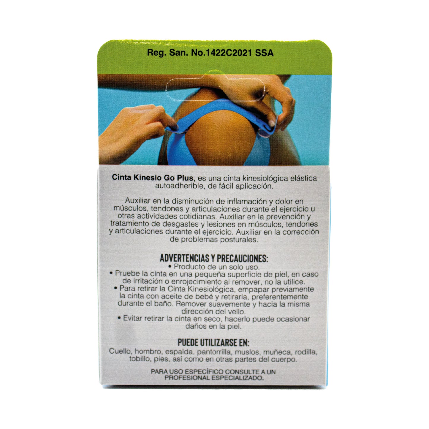 15 Pack Cinta Kinesiológica Azul Go Plus 5m Pre-cortada Mayoreo Go Plus