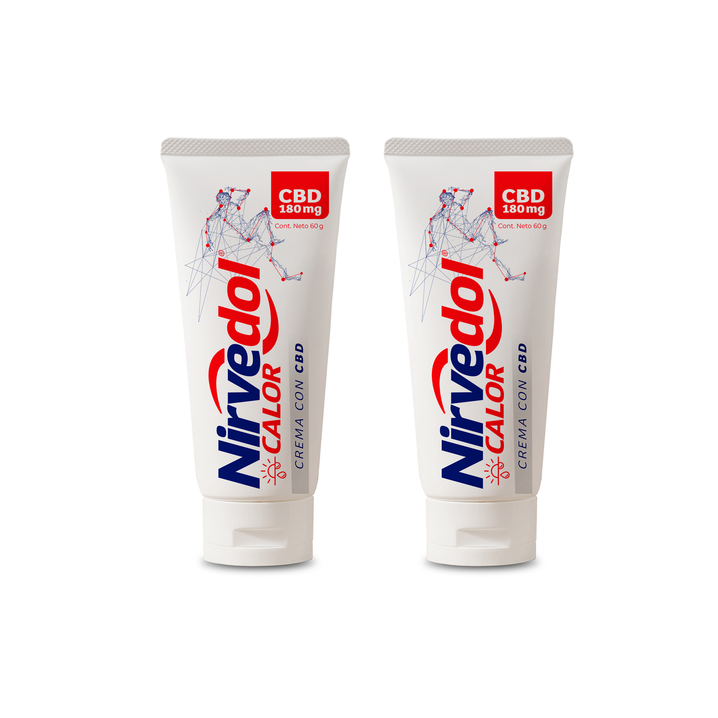 Crema Nirvedol Calor 60 g con 180 mg de CBD. Relajante con Extracto de Chile, Árnica y Caléndula