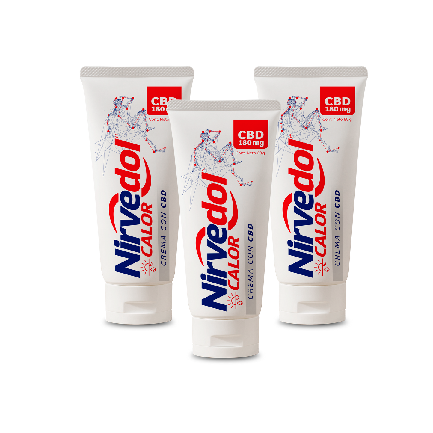 Crema Nirvedol Calor 60 g con 180 mg de CBD. Relajante con Extracto de Chile, Árnica y Caléndula