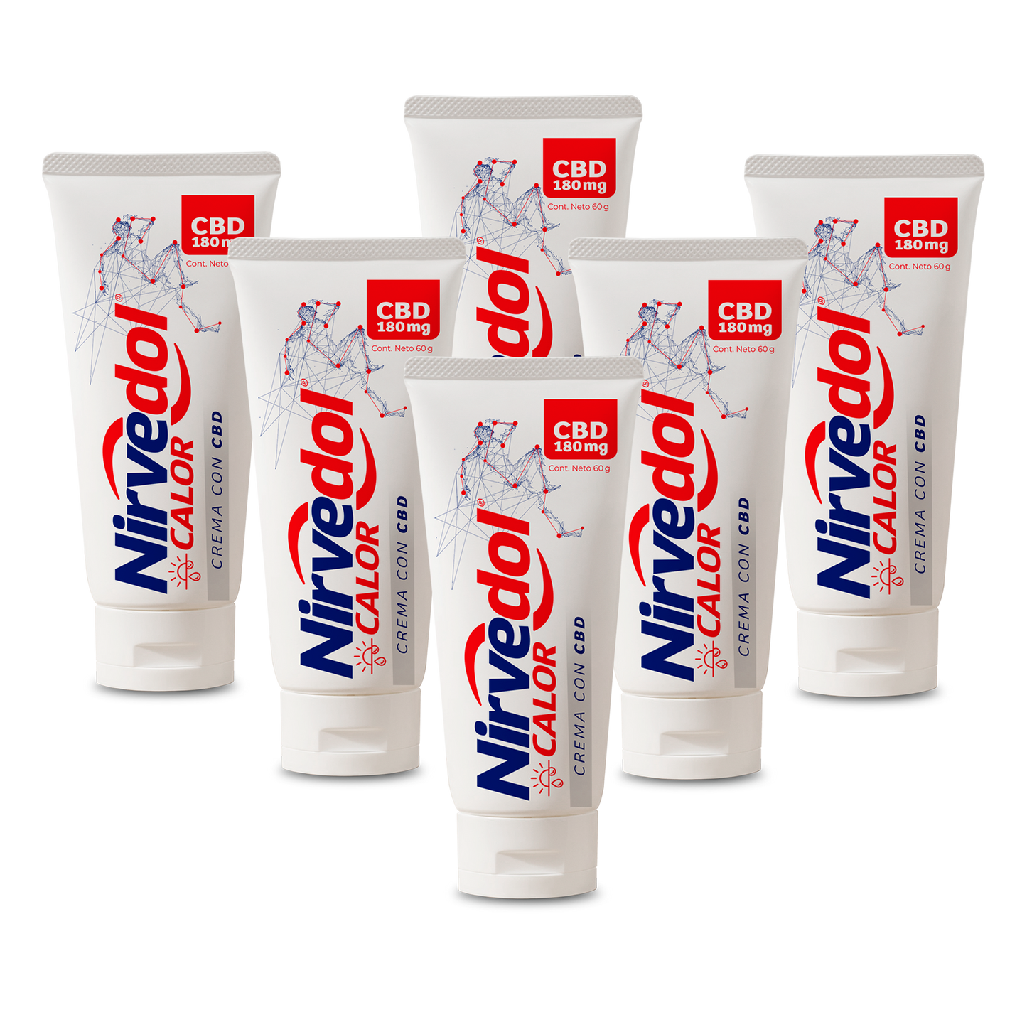 Crema Nirvedol Calor 60 g con 180 mg de CBD. Relajante con Extracto de Chile, Árnica y Caléndula