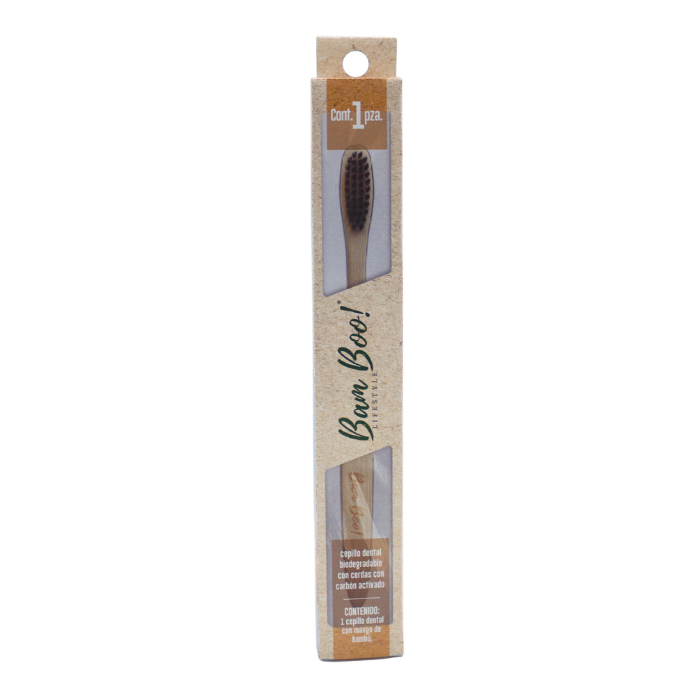 100 Pack Cepillo De Dientes Bambú Cerdas De Carbón Activado Mayoreo Bam Boo! Lifestyle