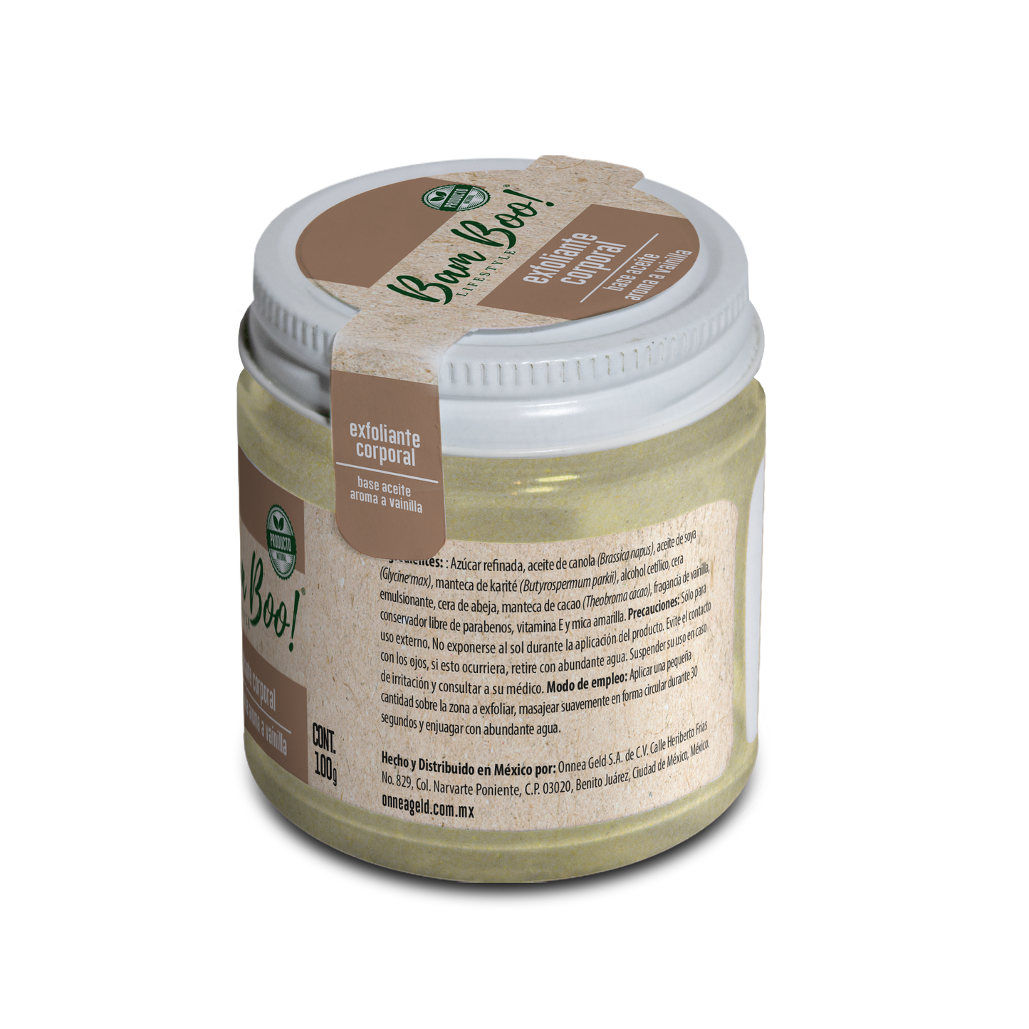 Exfoliante Corporal Base Aceite Aroma Vainilla 100 g Bam Boo! Lifestyle
