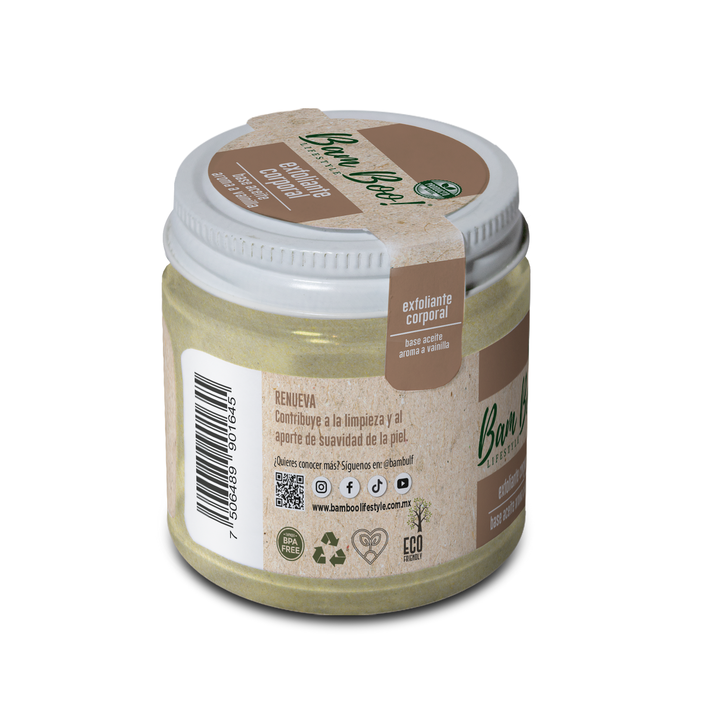 Exfoliante Corporal Base Aceite Aroma Vainilla 100 g Bam Boo! Lifestyle