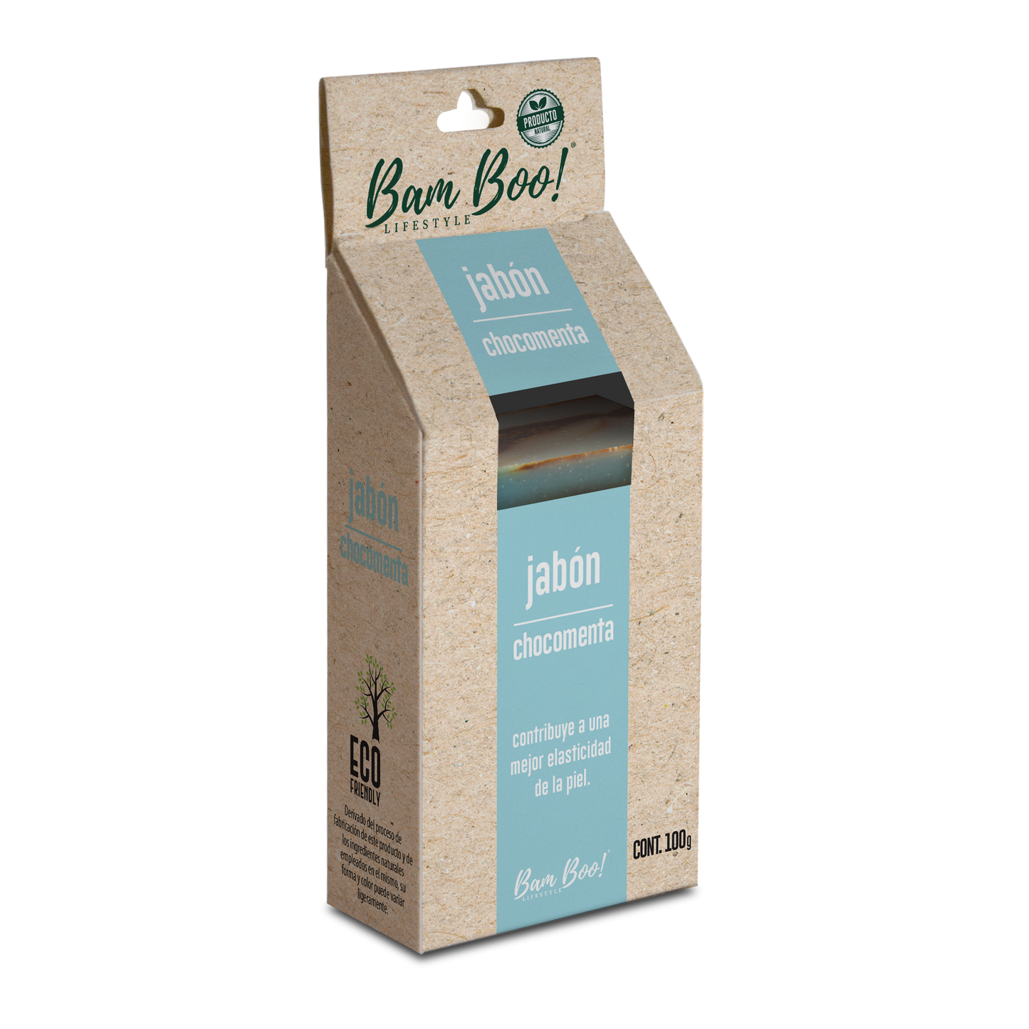 Jabón Artesanal Natural Chocomenta 100 g Bam Boo! Lifestyle