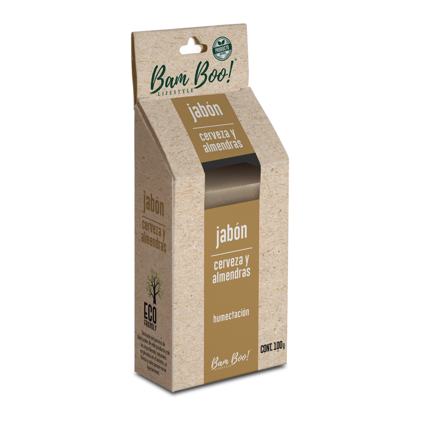 Jabón Artesanal Cerveza y Almendras 100 g Bam Boo! Lifestyle