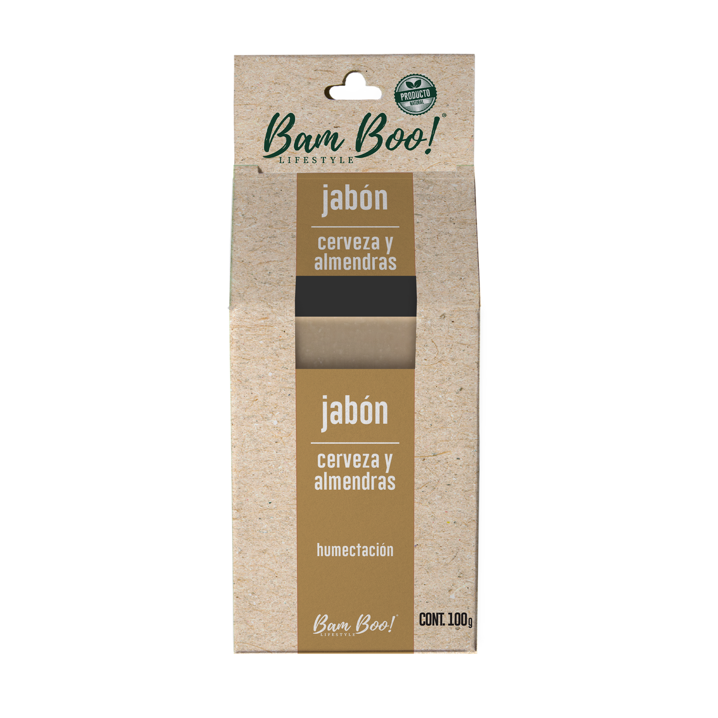 Jabón Artesanal Cerveza y Almendras 100 g Bam Boo! Lifestyle
