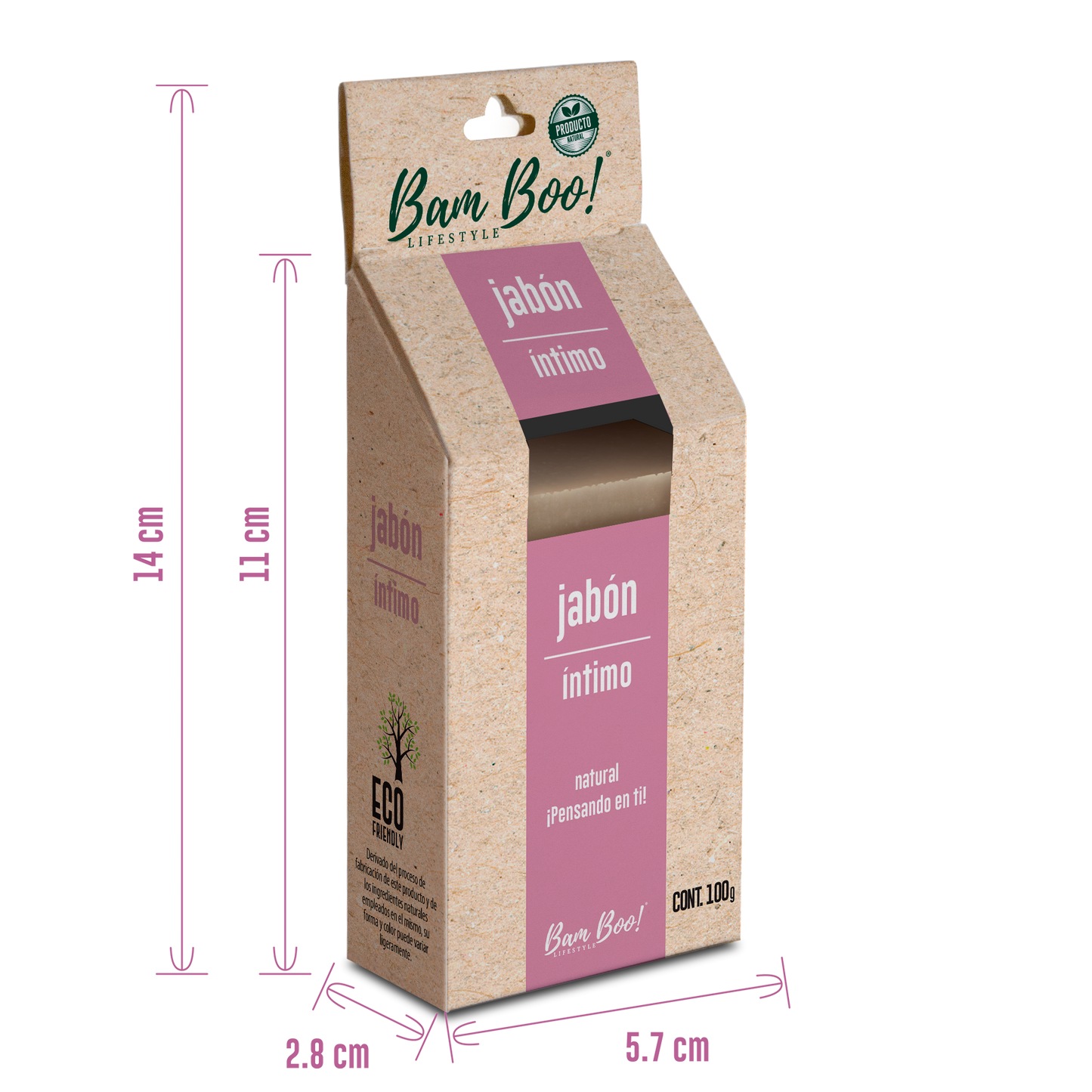 Jabón Artesanal Íntimo Regulador PH 100 g Bam Boo! Lifestyle