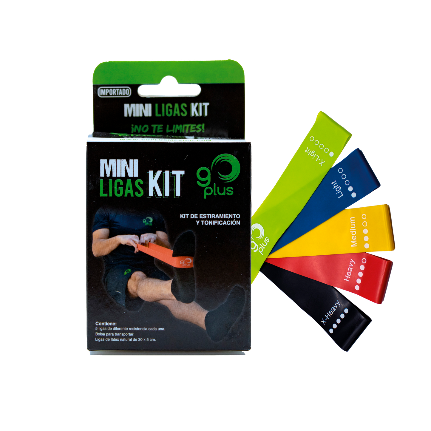 Mini Ligas Kit 5 Bandas de Resistencia Go Plus