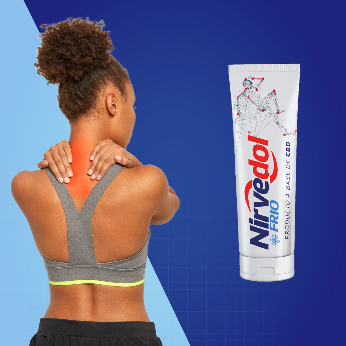 Crema Nirvedol Frío 60g con 180 mg de CBD. Refrescante con Mentol, Árnica y Caléndula