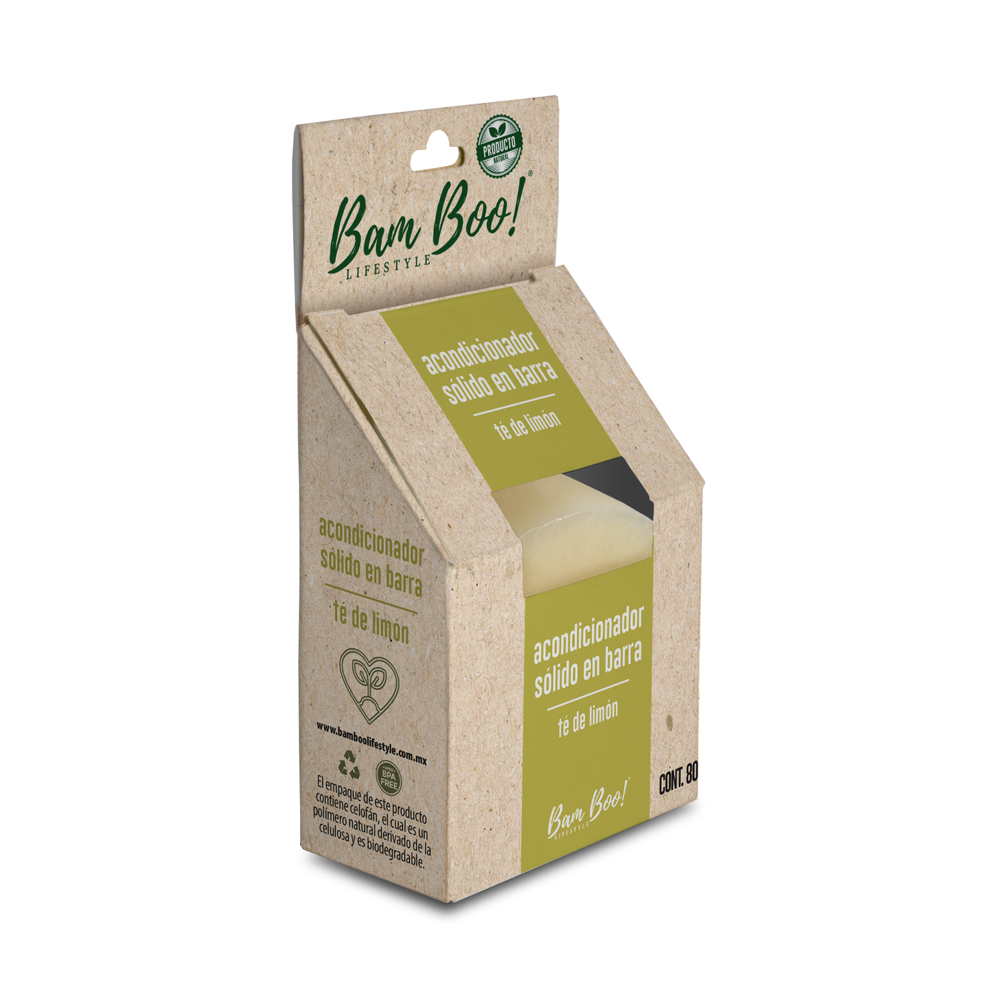 Solid Conditioner Lemon Tea 80 g Bam Boo! Lifestyle