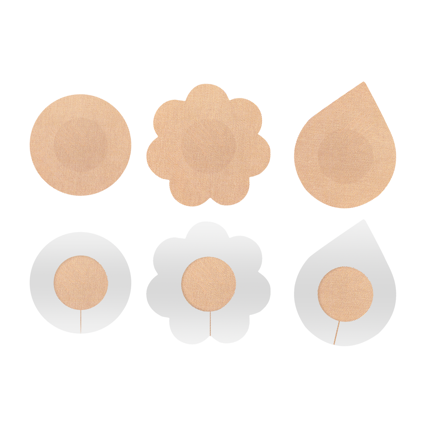Pezoneras De Algodón Satinado 12 Pzas Fem Tape Cubre Pezón