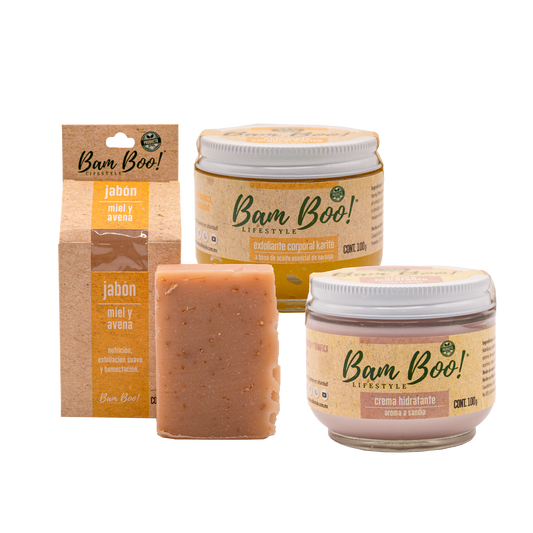 Set para la Piel Exfoliantes, Cremas y Jabones Naturales 6 Pzas Combos Bam Boo! Lifestyle