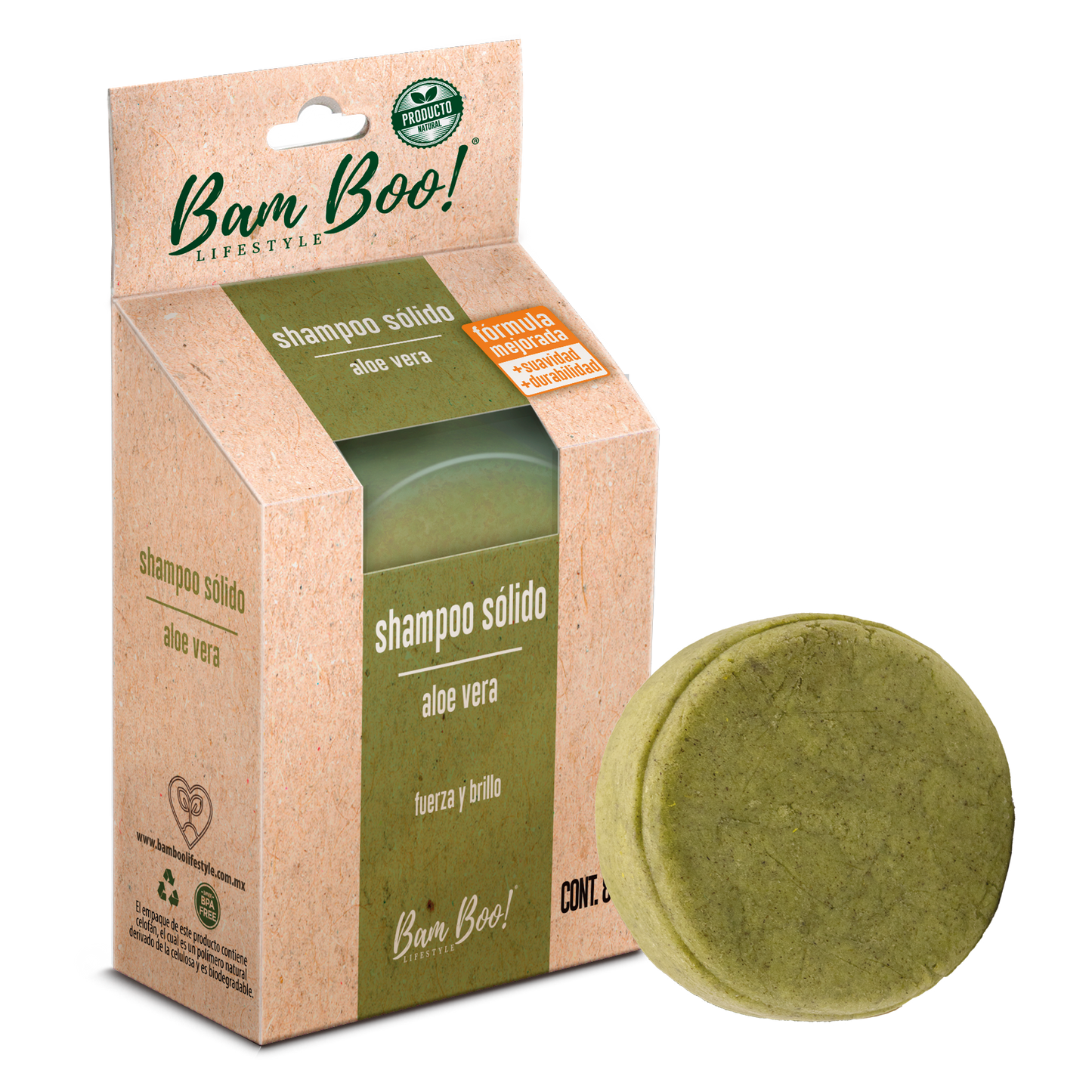 5 Pack Shampoo Sólido Artesanal Aloe Vera 80 Gr Combos Bam Boo! Lifestyle
