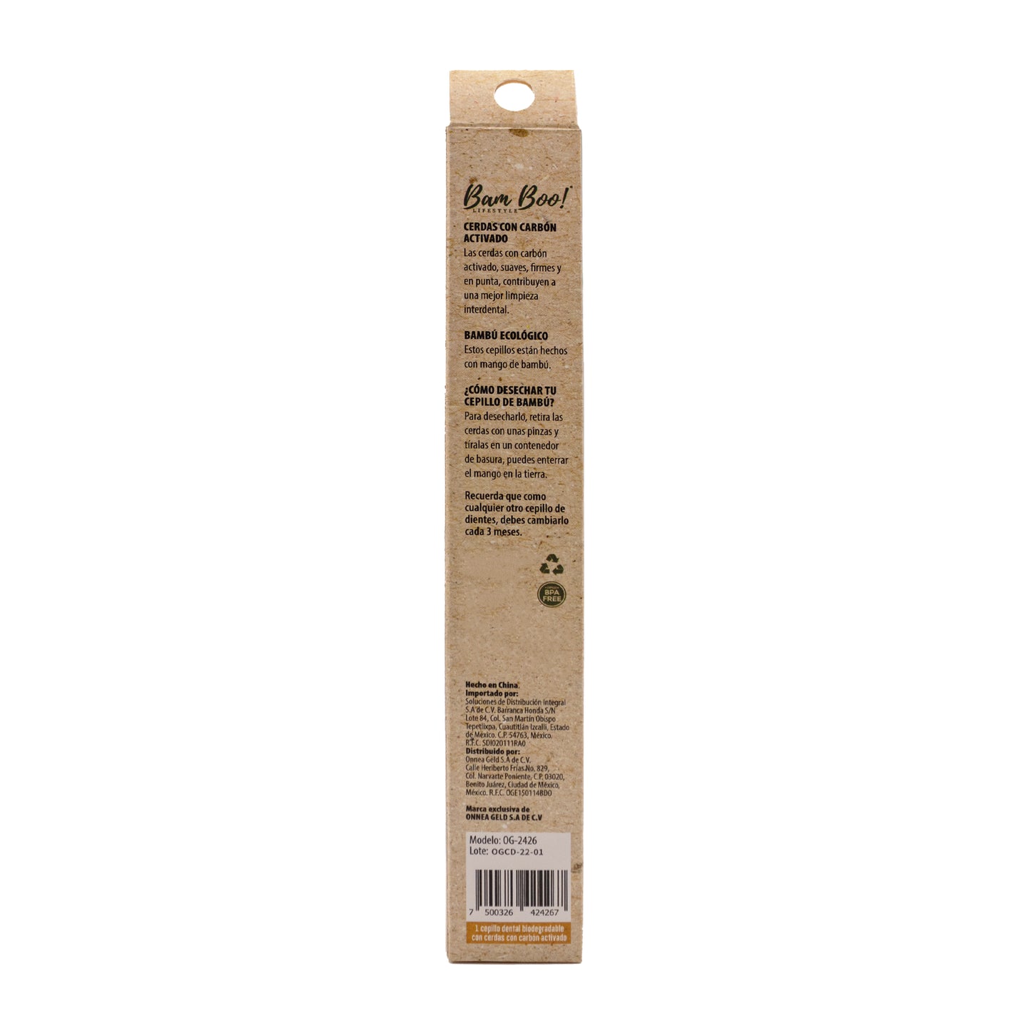 20 Pack Cepillo De Dientes Bambú Cerdas De Carbón Activado Mayoreo Bam Boo! Lifestyle