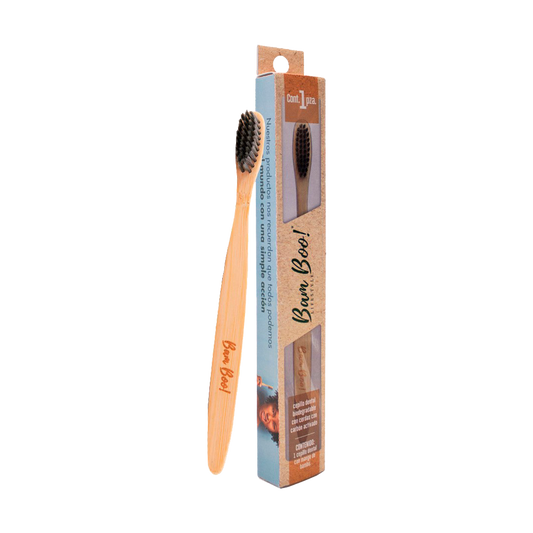 Bamboo Toothbrush Bristles Activated Carbon 1pz Bam Boo! Lifestyle