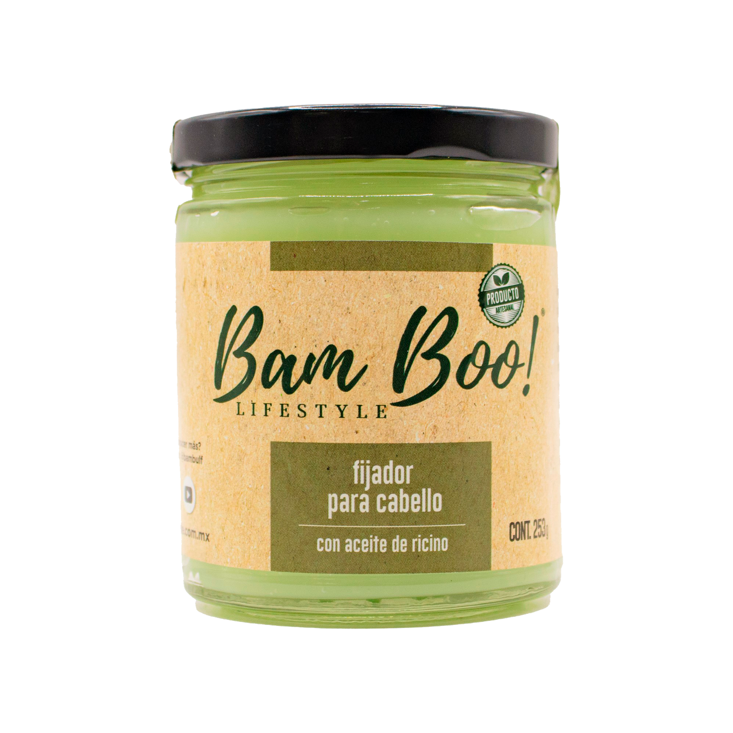 Natural Castor Gel Hair Fixer 253 g Bam Boo! Lifestyle