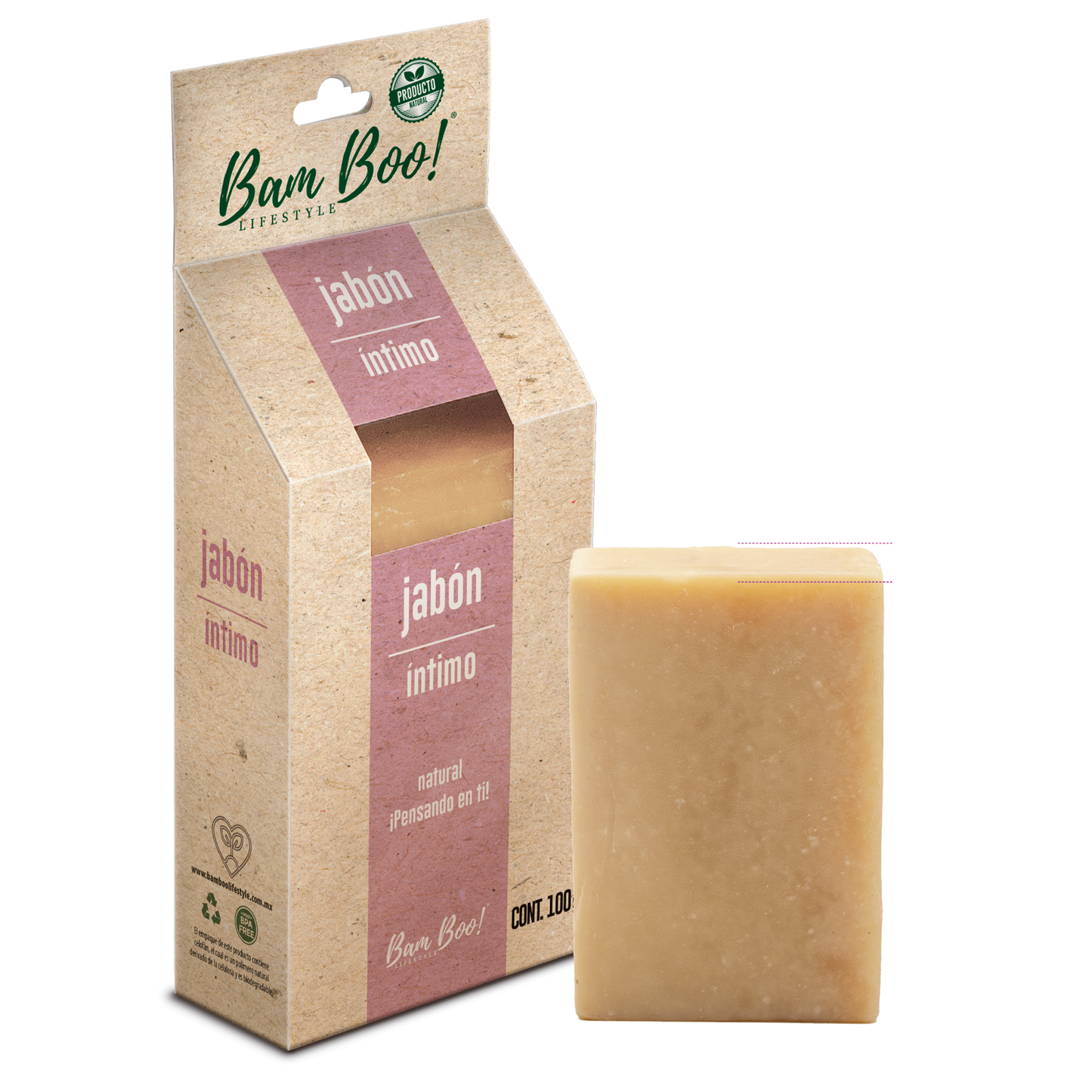 Jabón Artesanal Íntimo Regulador PH 100 g Bam Boo! Lifestyle