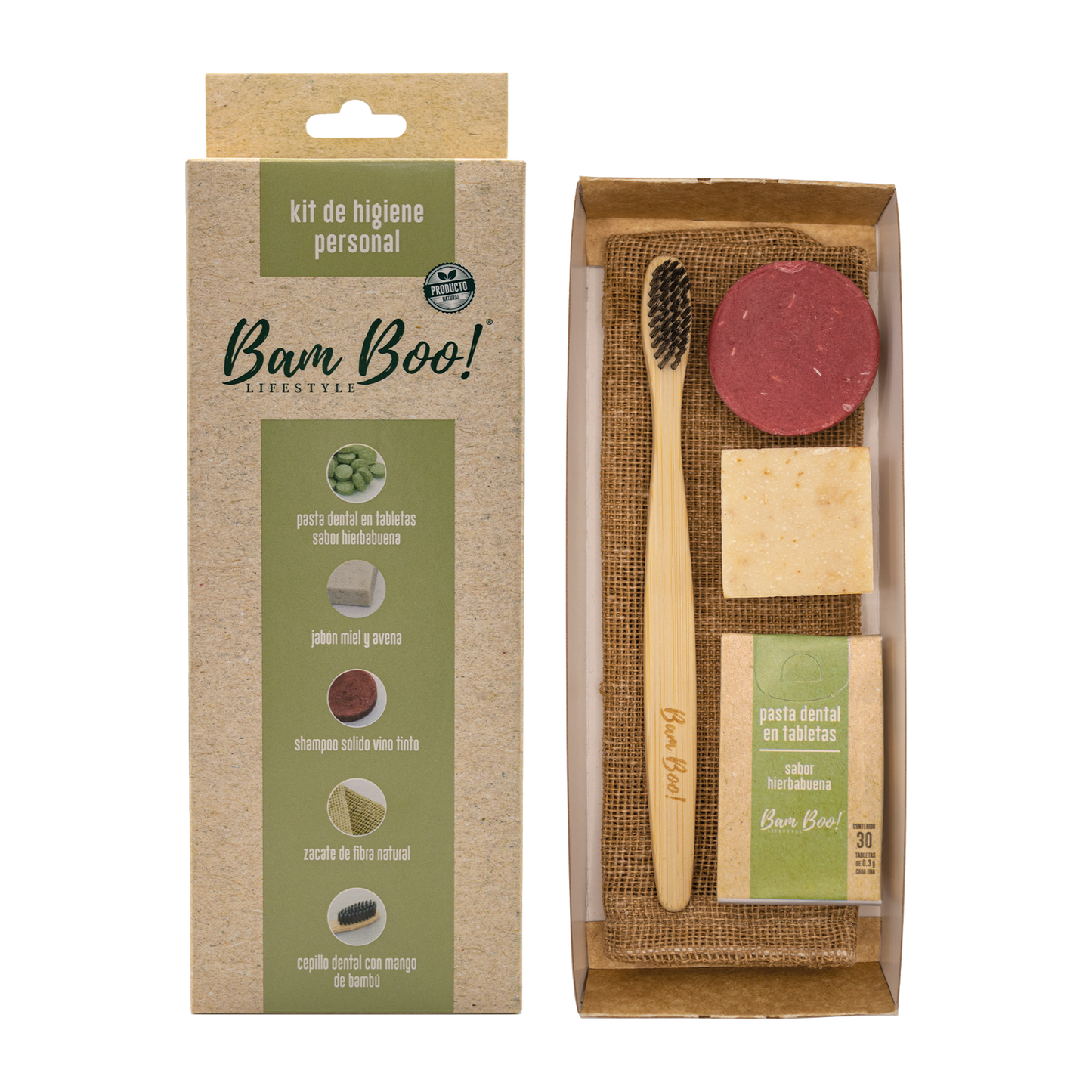 Kit Natural de Viaje y Oficina de Higiene y Limpieza Personal Bam Boo! Lifestyle