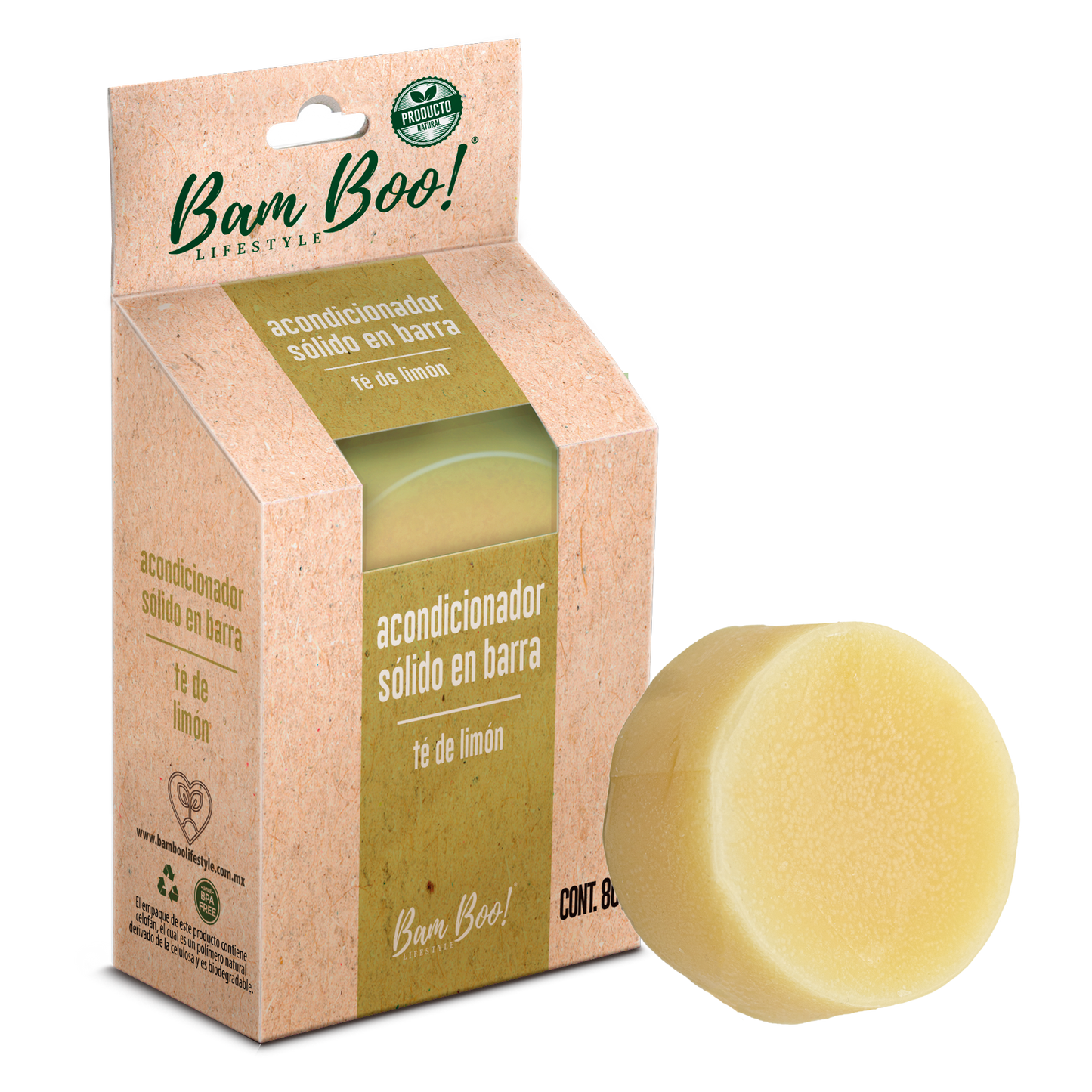 Solid Conditioner Lemon Tea 80 g Bam Boo! Lifestyle