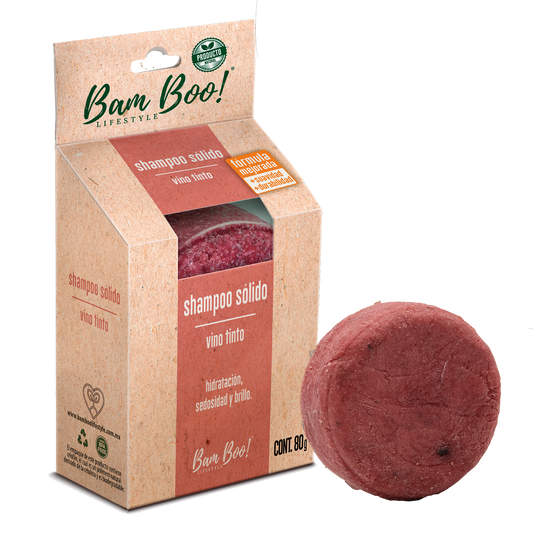Handmade Solid Shampoo Red Wine 80 g Bam Boo! Lifestyle