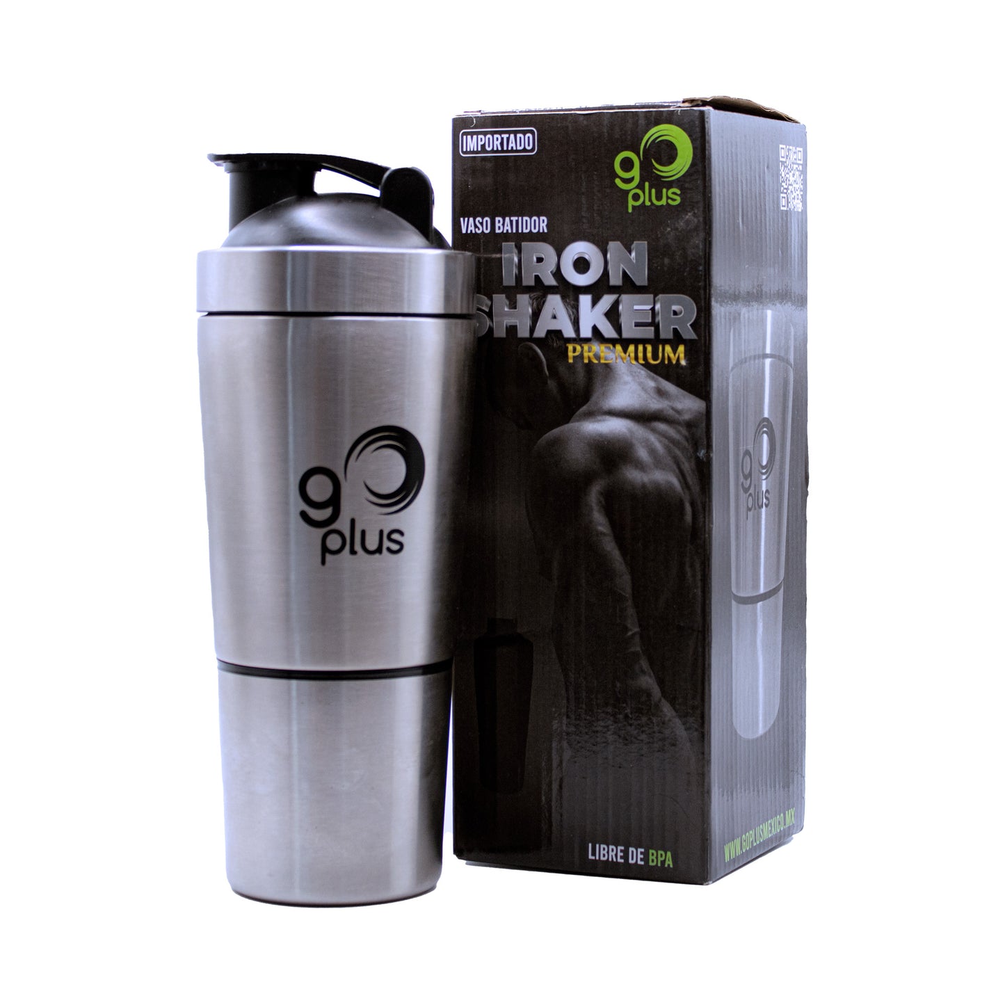 Iron Shaker Mezclador de Proteína Deportivo Go Plus