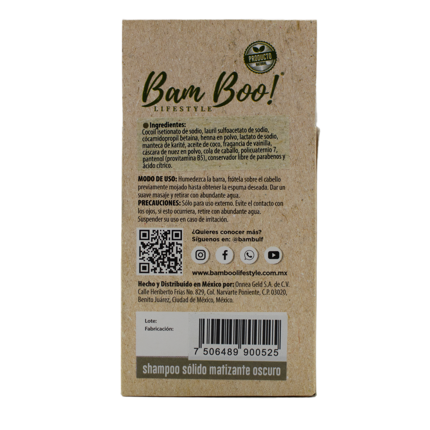 Solid Artisan Dark Matting Shampoo 80 g Bam Boo! Lifestyle