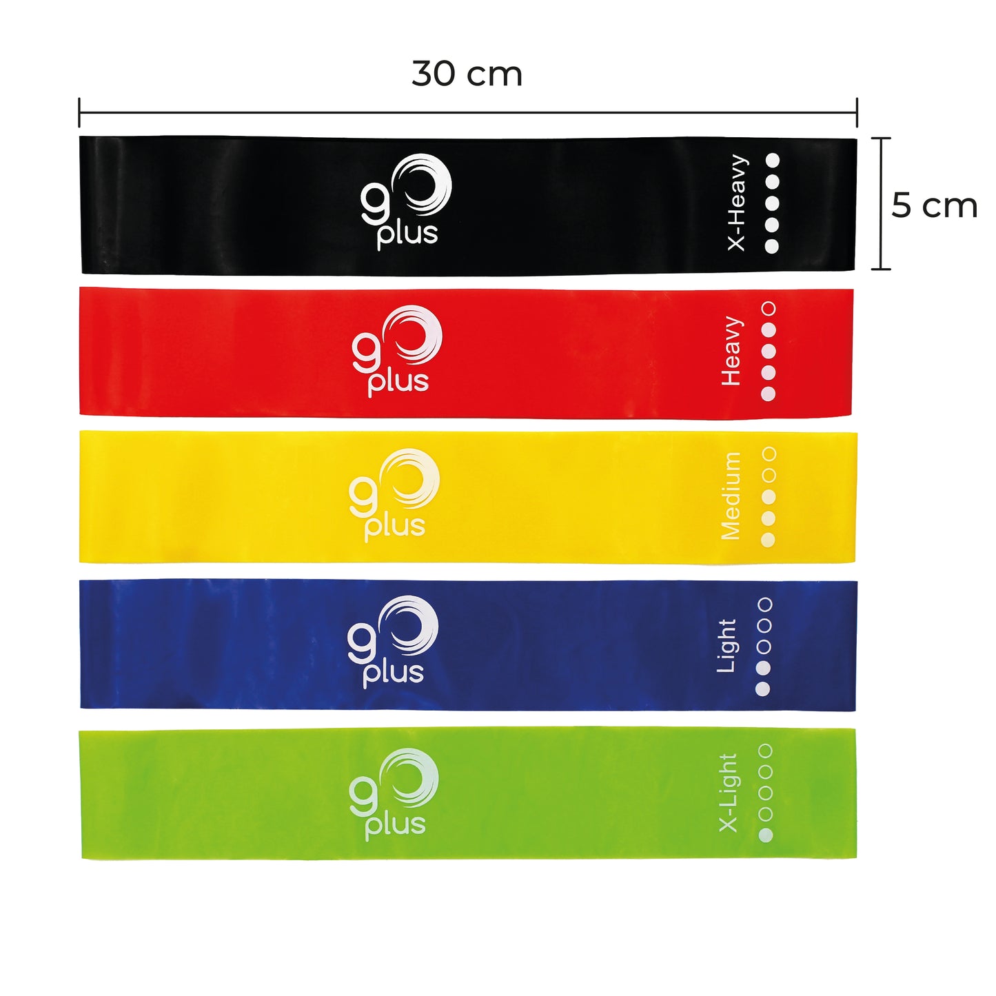 Mini Ligas Kit 5 Bandas de Resistencia Go Plus