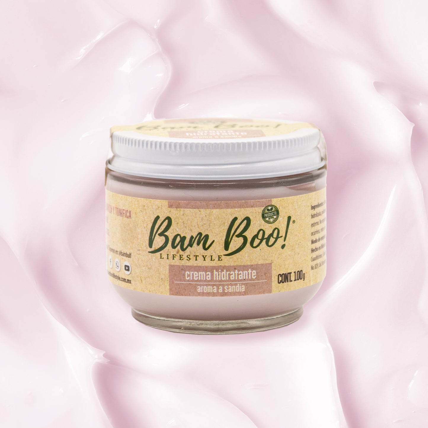 Crema Hidratante Sandía para Cara y Cuerpo 100 g Bam Boo! Lifestyle