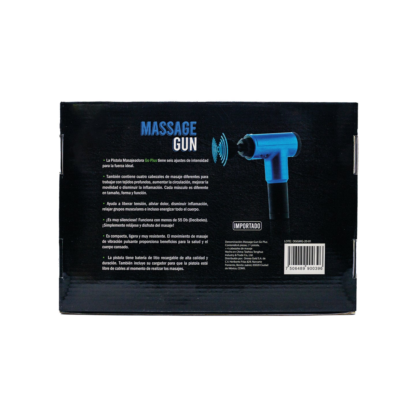 Massage Gun Pistola de Masaje Muscular de Percusión Go Plus