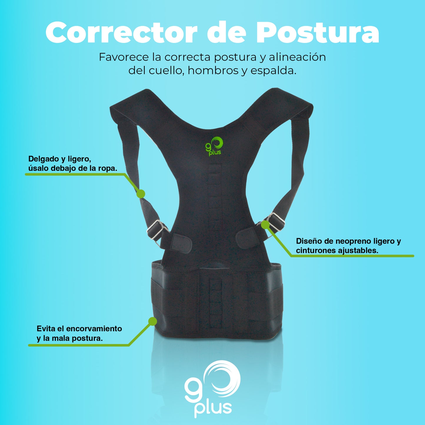 Corrector de Postura para Espalda Go Plus