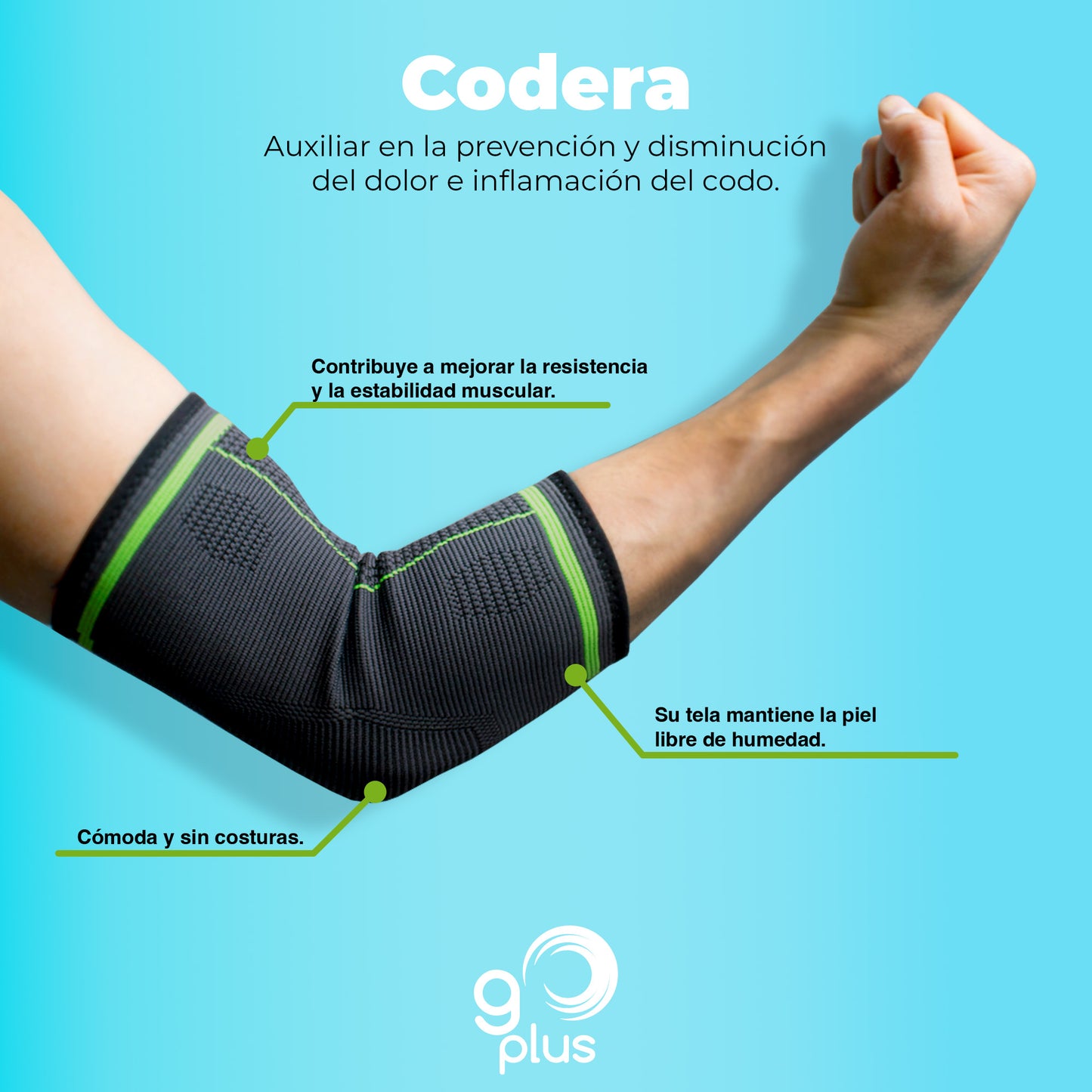 Codera para Rehabilitación Deportiva de Compresión Go Plus