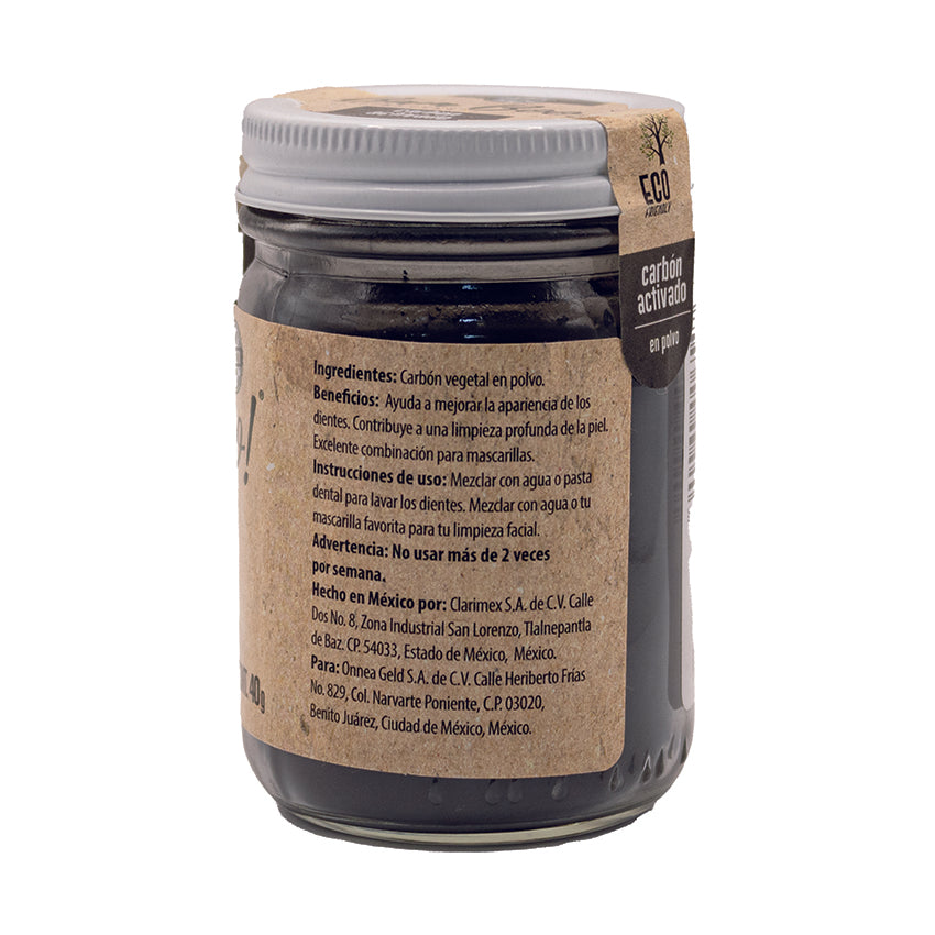 Carbón Activado Coco Polvo Vegetal 40 g Bam Boo! Lifestyle