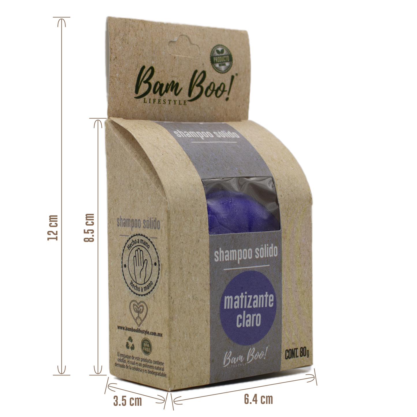 Handmade Solid Shampoo Light Matting 80 g Bam Boo! Lifestyle
