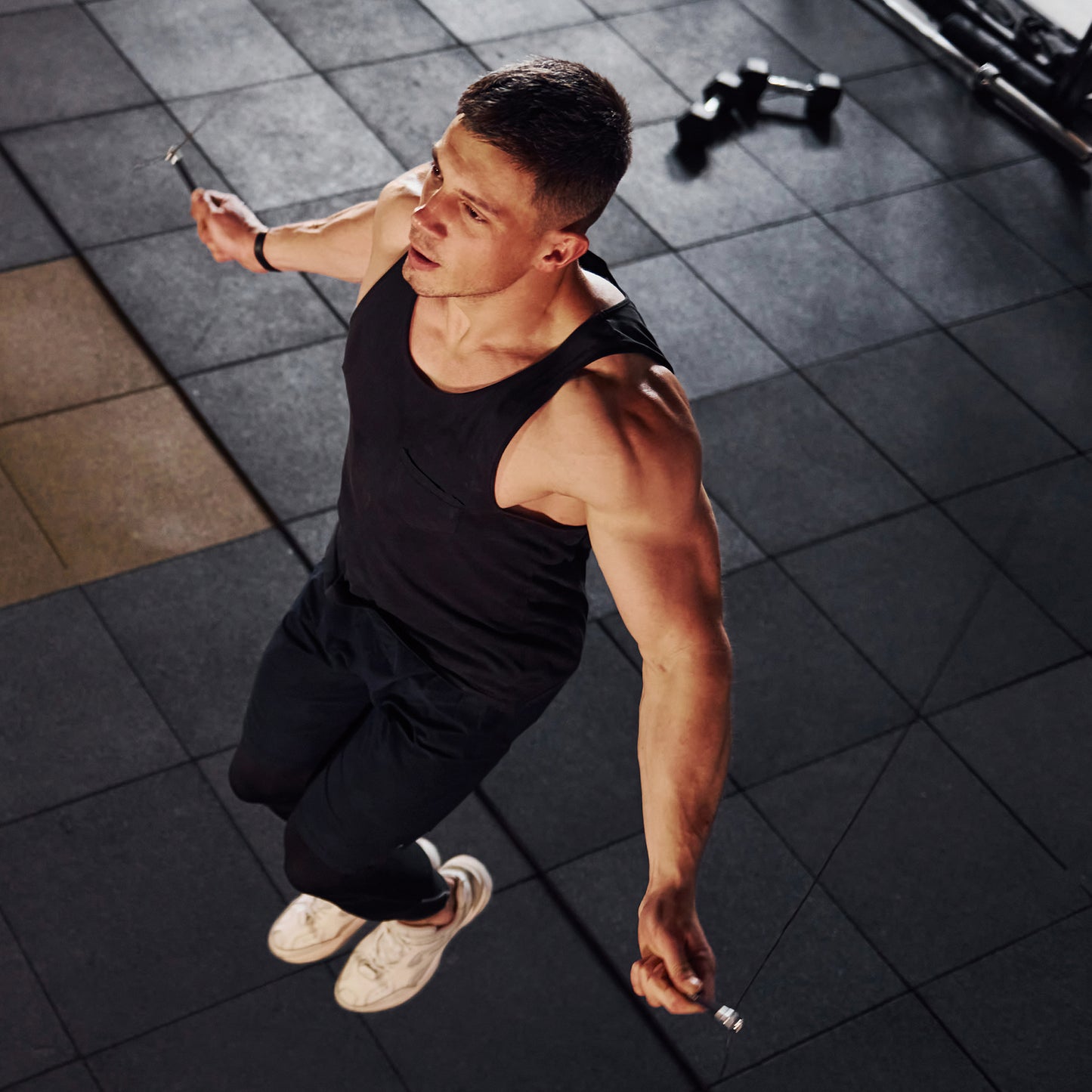 Jump! Premium Cuerda para Saltar Ajustable con Peso Go Plus