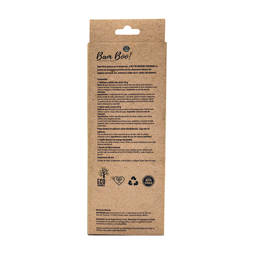 Kit Natural de Viaje y Oficina de Higiene y Limpieza Personal Bam Boo! Lifestyle