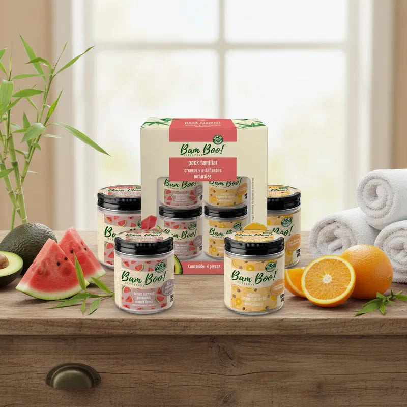 🍉🍊 Pack Familiar Bam Boo! | Hidratación y Exfoliación Natural para Toda la Familia 🌿✨