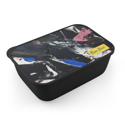 "Finding Harmony in Chaos: An Abstract Exploration" - Bam Boo! Lifestyle Eco-friendly PLA Bento Box with Band and Utensils