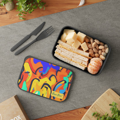 "Unified Artistry" - Bam Boo! Lifestyle Eco-friendly PLA Bento Box with Band and Utensils