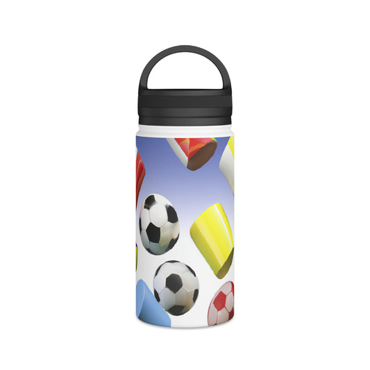 "Team Pride Artwork: Crafting an Artist's Tribute to Your Favorite Sports Team or Athlete" - Go Plus Stainless Steel Water Bottle, Handle Lid