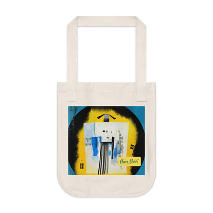 "Contrasting Opposites: A Mixed Media Design" - Bam Boo! Lifestyle Eco-friendly Tote Bag