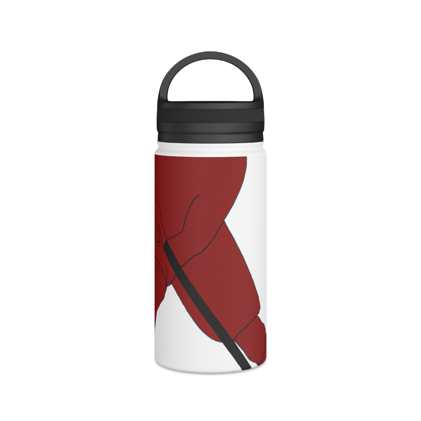 "Victory in Motion: A Sports Art Tribute" - Go Plus Stainless Steel Water Bottle, Handle Lid