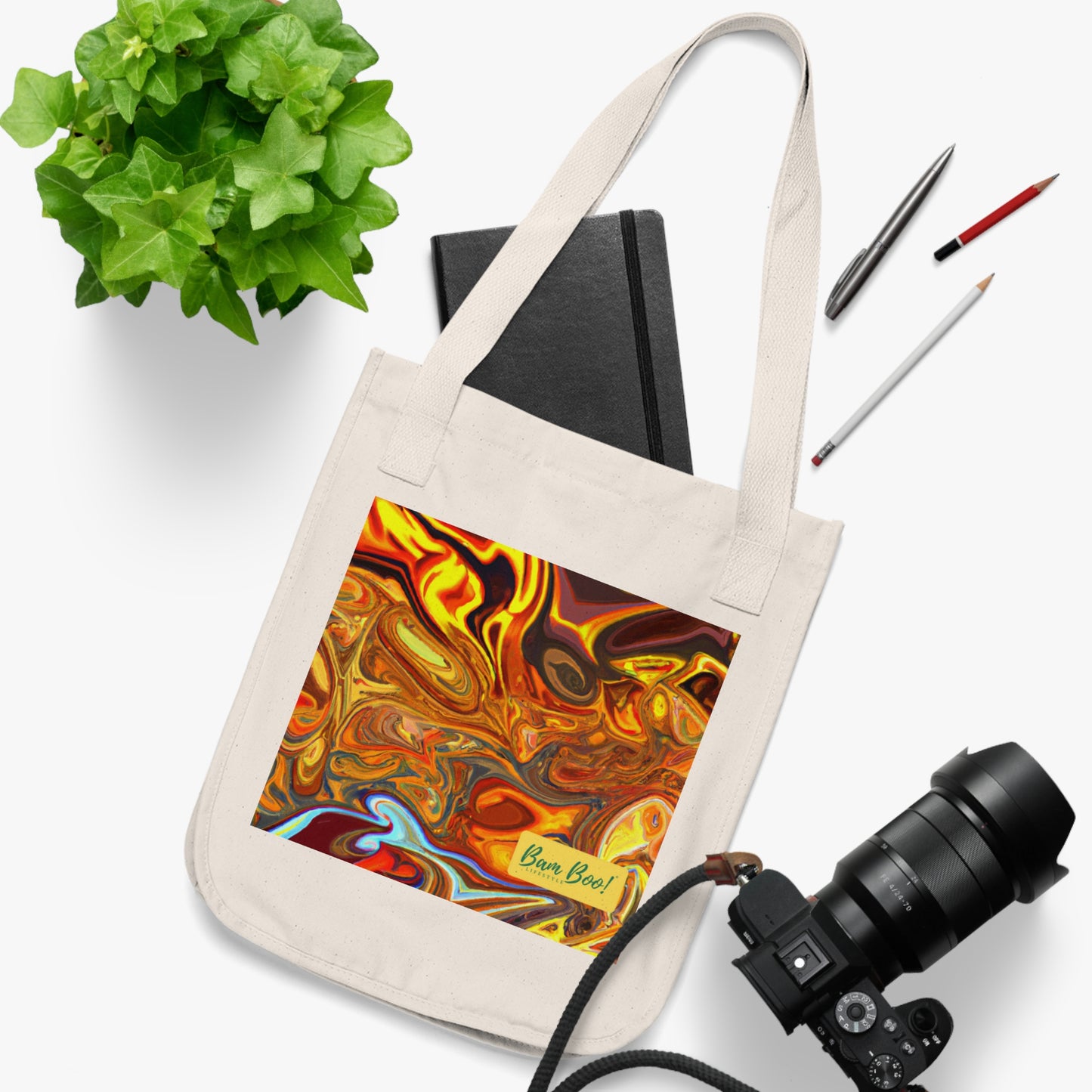 Marbled Masterpiece: A Creative Fusion of Color and Texture - Bam Boo! Lifestyle Eco-friendly Tote Bag