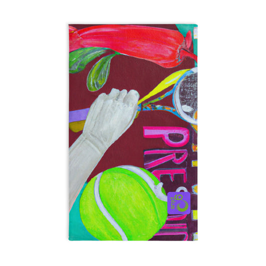 "Sport of Artistry: A Collage-Quilling-Drawing Creation" - Go Plus Hand towel