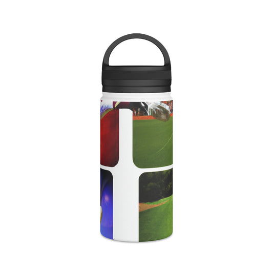 "The Full-Throttle Sport Collage" - Go Plus Stainless Steel Water Bottle, Handle Lid