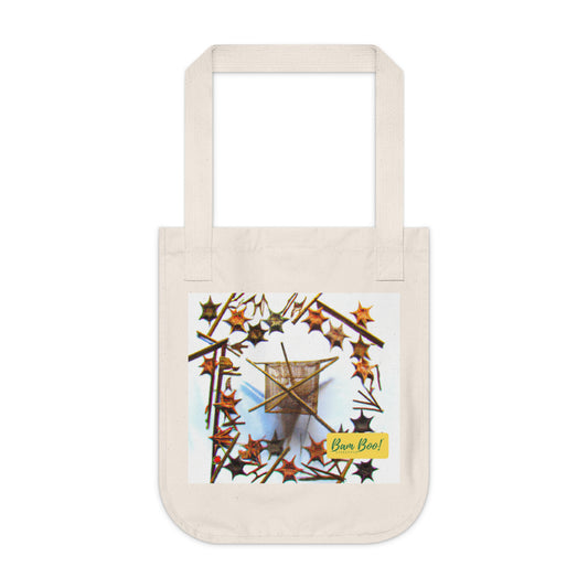 "Retrospective Remix: Transforming a Photograph with Mixed-Media Art" - Bam Boo! Lifestyle Eco-friendly Tote Bag