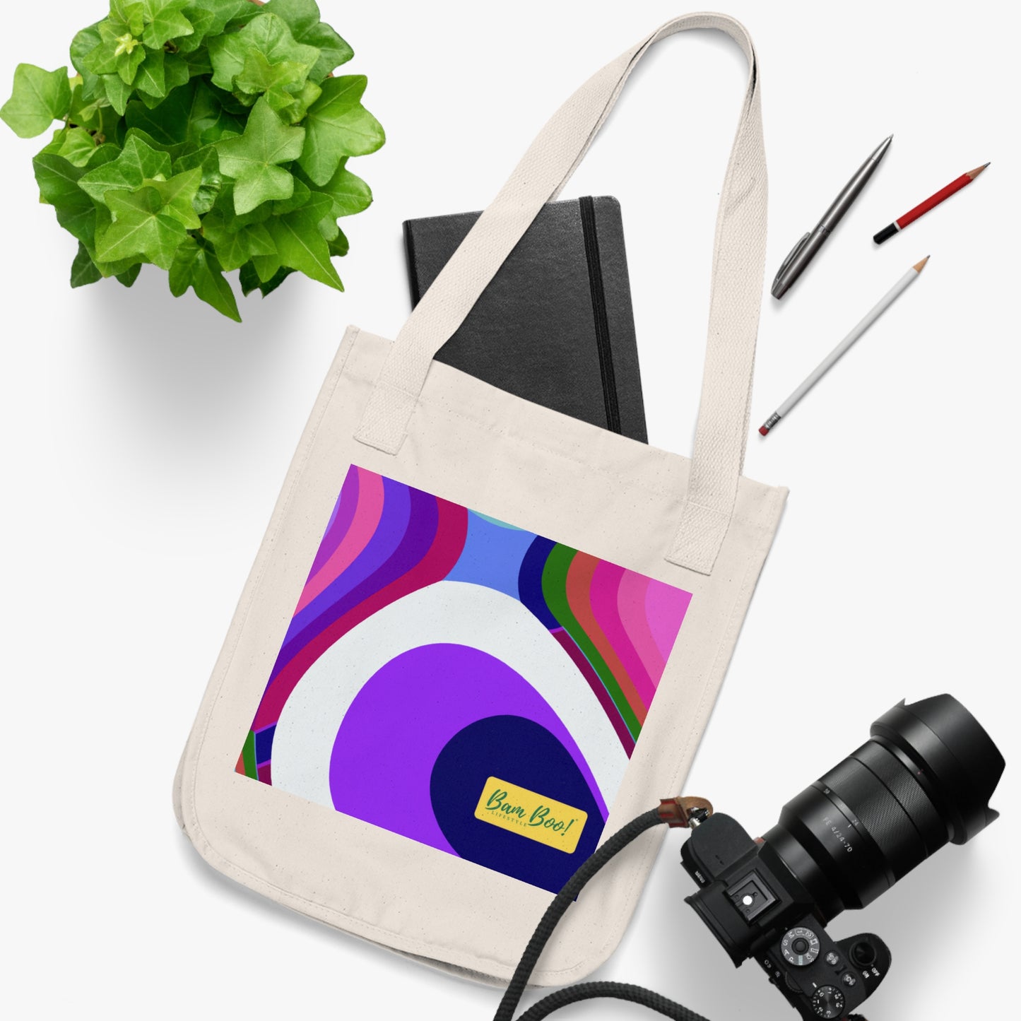 "The Art of My Perspective: An Expression of the World Through Shapes, Colors, and Patterns" - Bam Boo! Lifestyle Eco-friendly Tote Bag